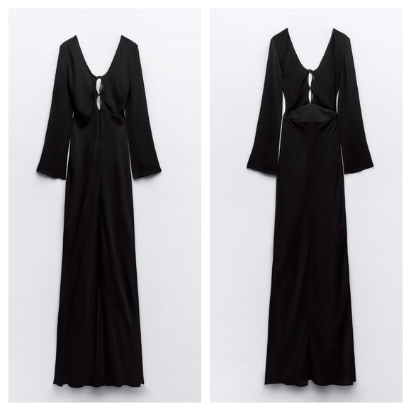 Zara Open Back Dress Maxi Gown - Picture 12 of 12